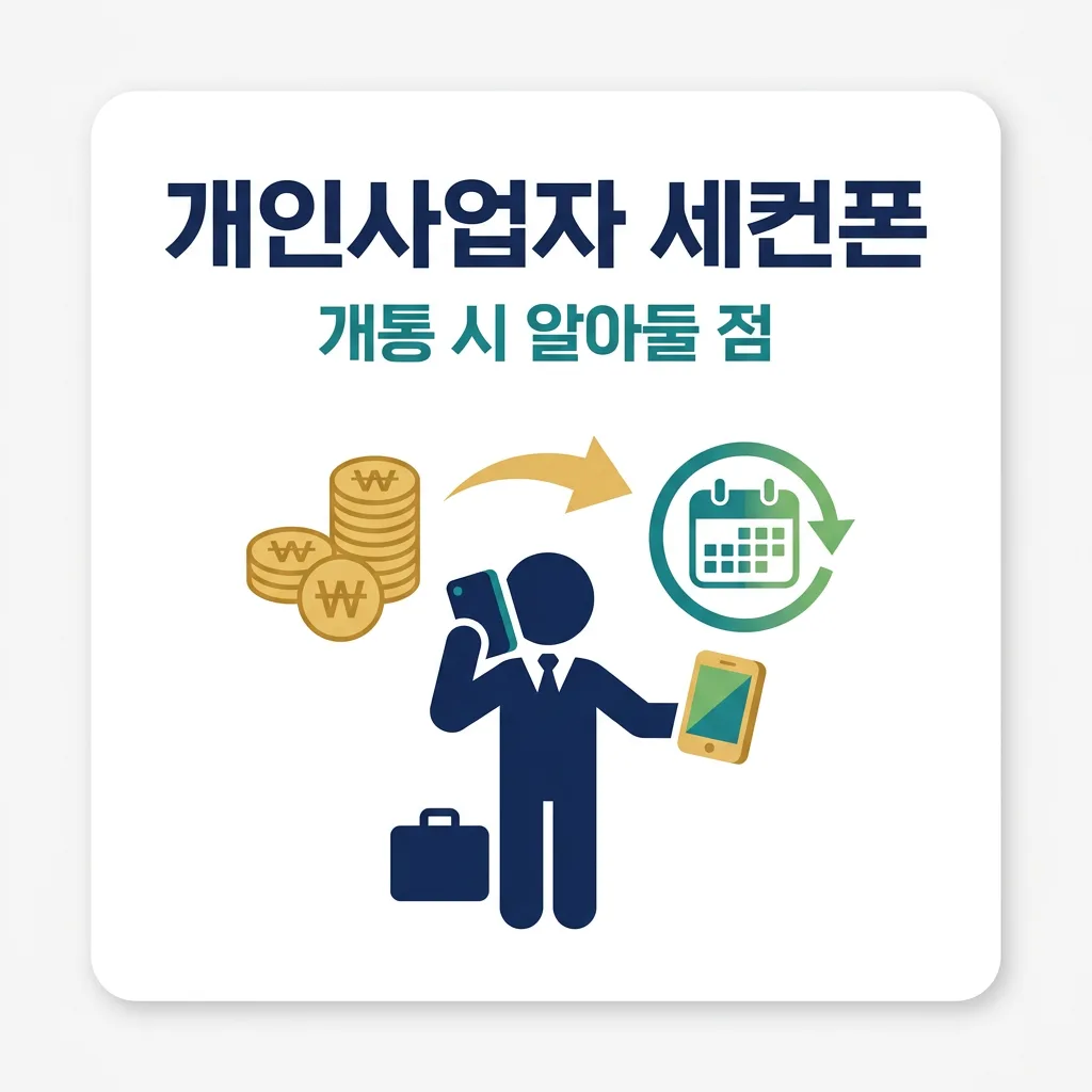 개인사업자가 세컨폰을 개통할 때 알아야 할 점은?