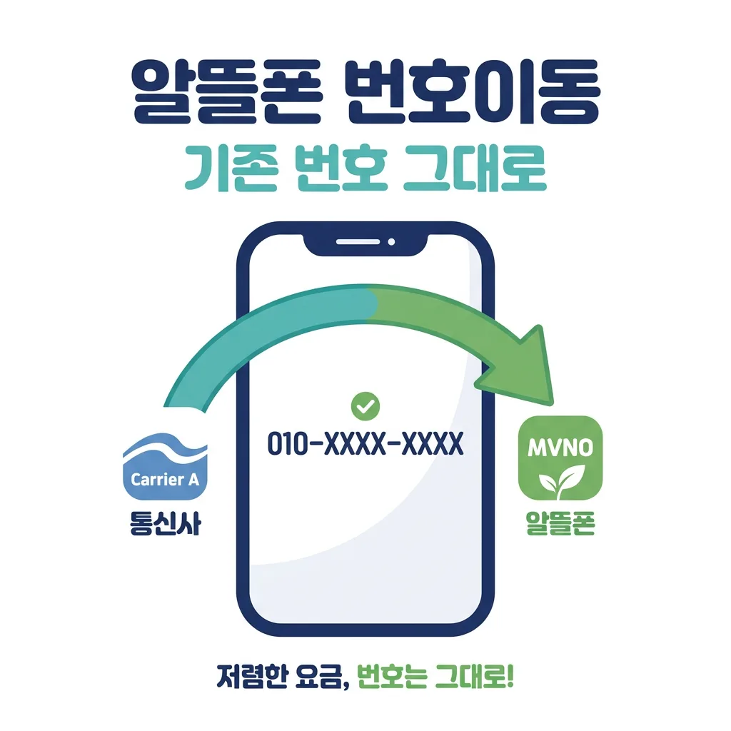 알뜰폰 번호이동 기존 번호 그대로 사용하는 방법