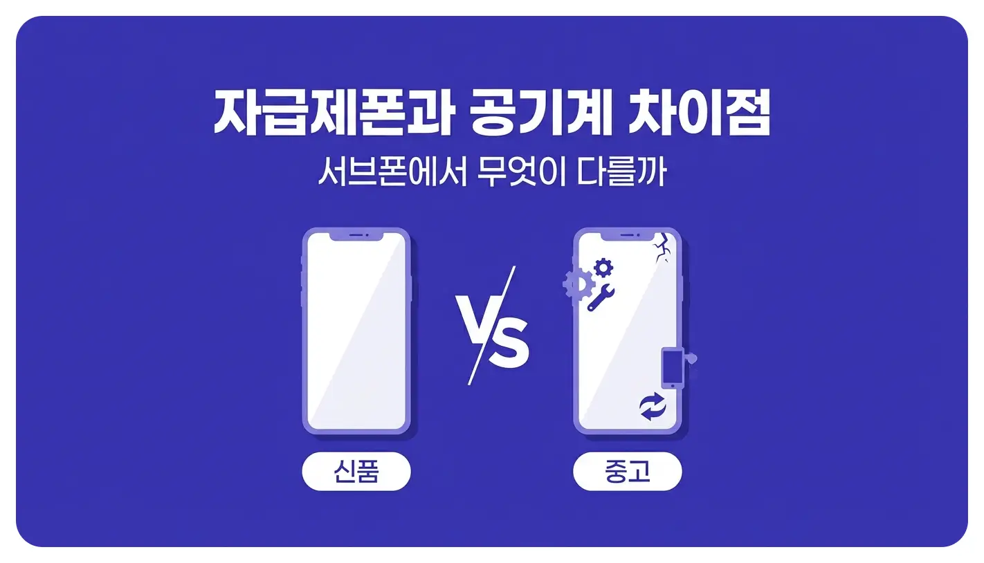 서브폰 필요하면 자급제폰과 공기계 중 고르는 2가지 기준