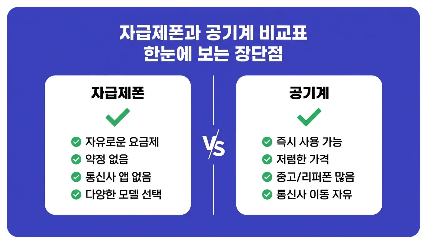 서브폰 필요하면 자급제폰과 공기계 중 고르는 2가지 기준