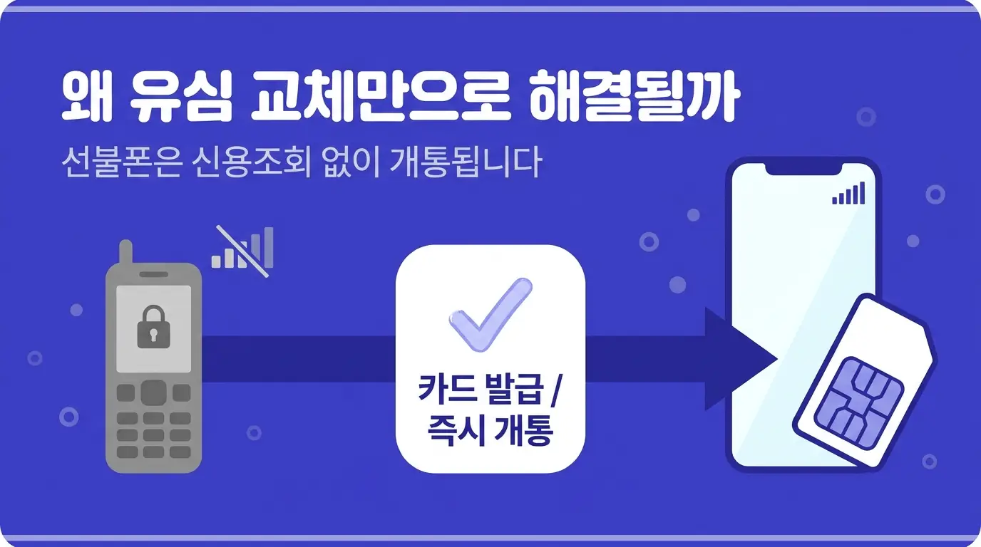 수신정지라고 포기하지 마세요 유심만 바꾸면 끝나는 문제