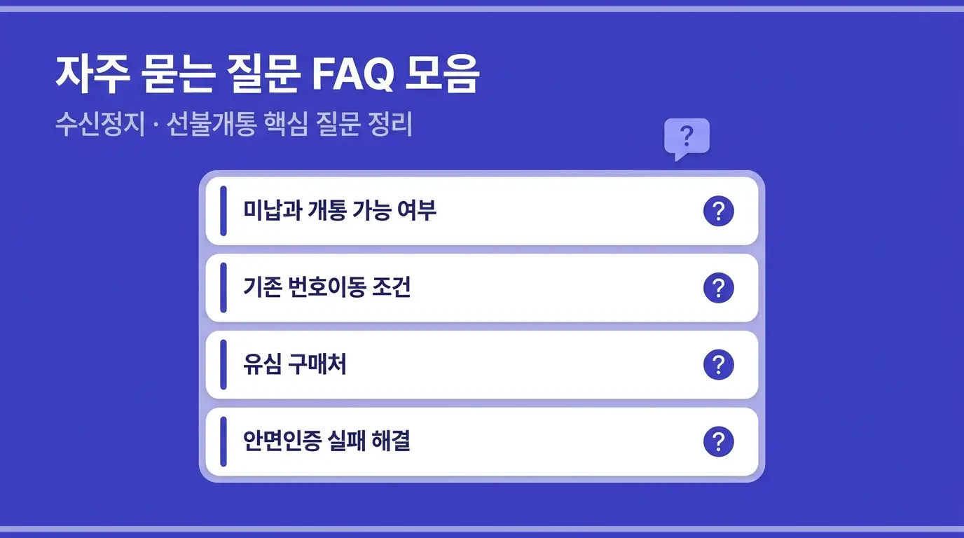 수신정지라고 포기하지 마세요 유심만 바꾸면 끝나는 문제