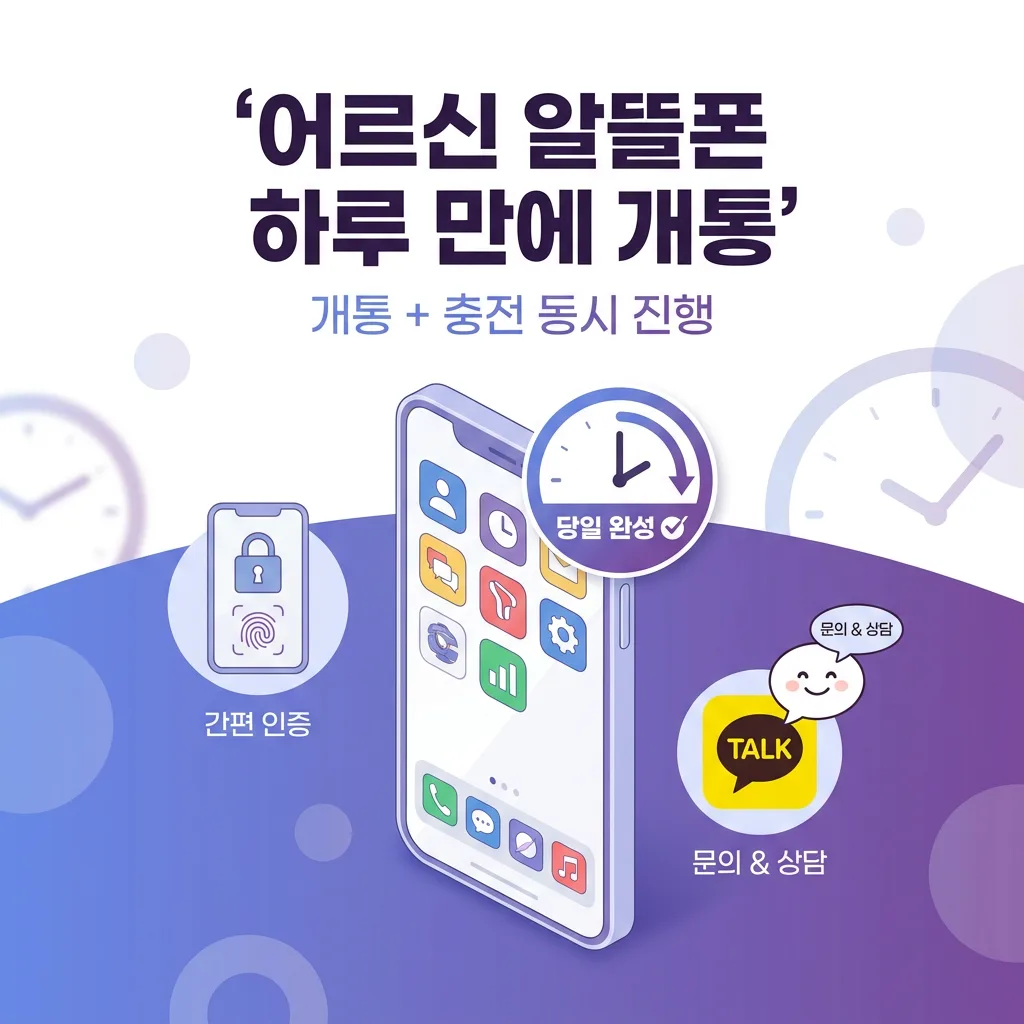 어르신 알뜰폰, 하루 만에 개통하고 요금 충전하는 법