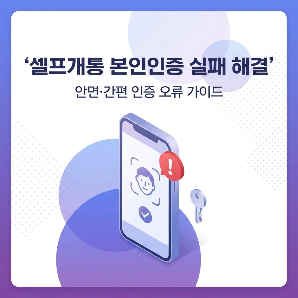 셀프개통 본인인증 실패 시 해결 방법