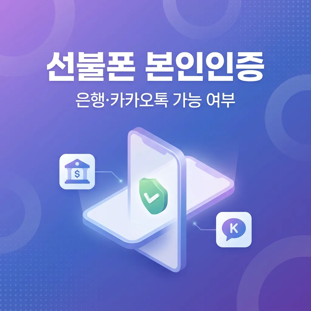 선불폰도 은행과 카카오톡 본인인증이 가능할까?