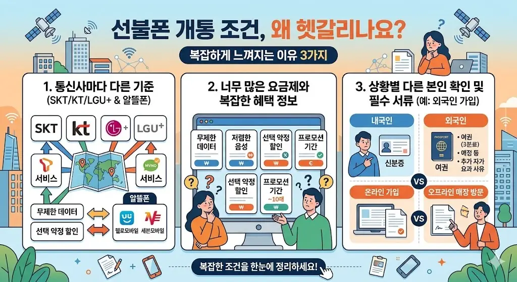 선불폰 개통 조건이 궁금한 분들, 신용조회·약정·서류 3가지 기준으로 정리