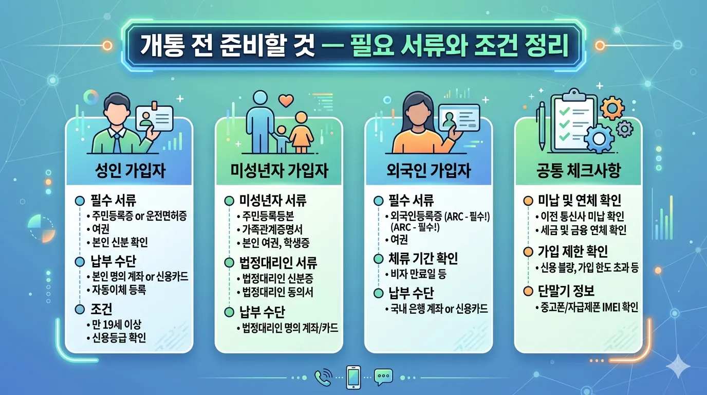 선불폰 개통이 후불보다 빠른 이유, 신청 흐름과 필요 서류 한눈에 보기