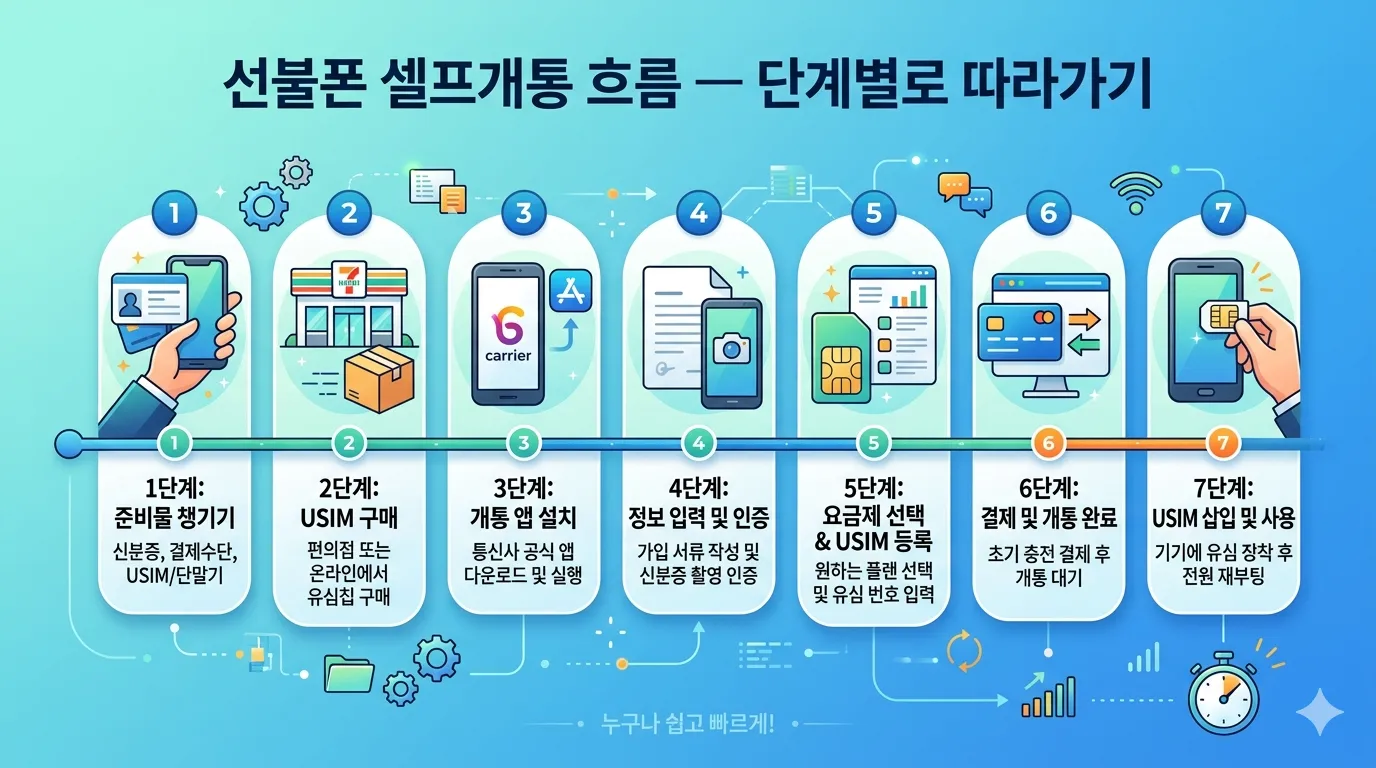 선불폰 개통이 후불보다 빠른 이유, 신청 흐름과 필요 서류 한눈에 보기