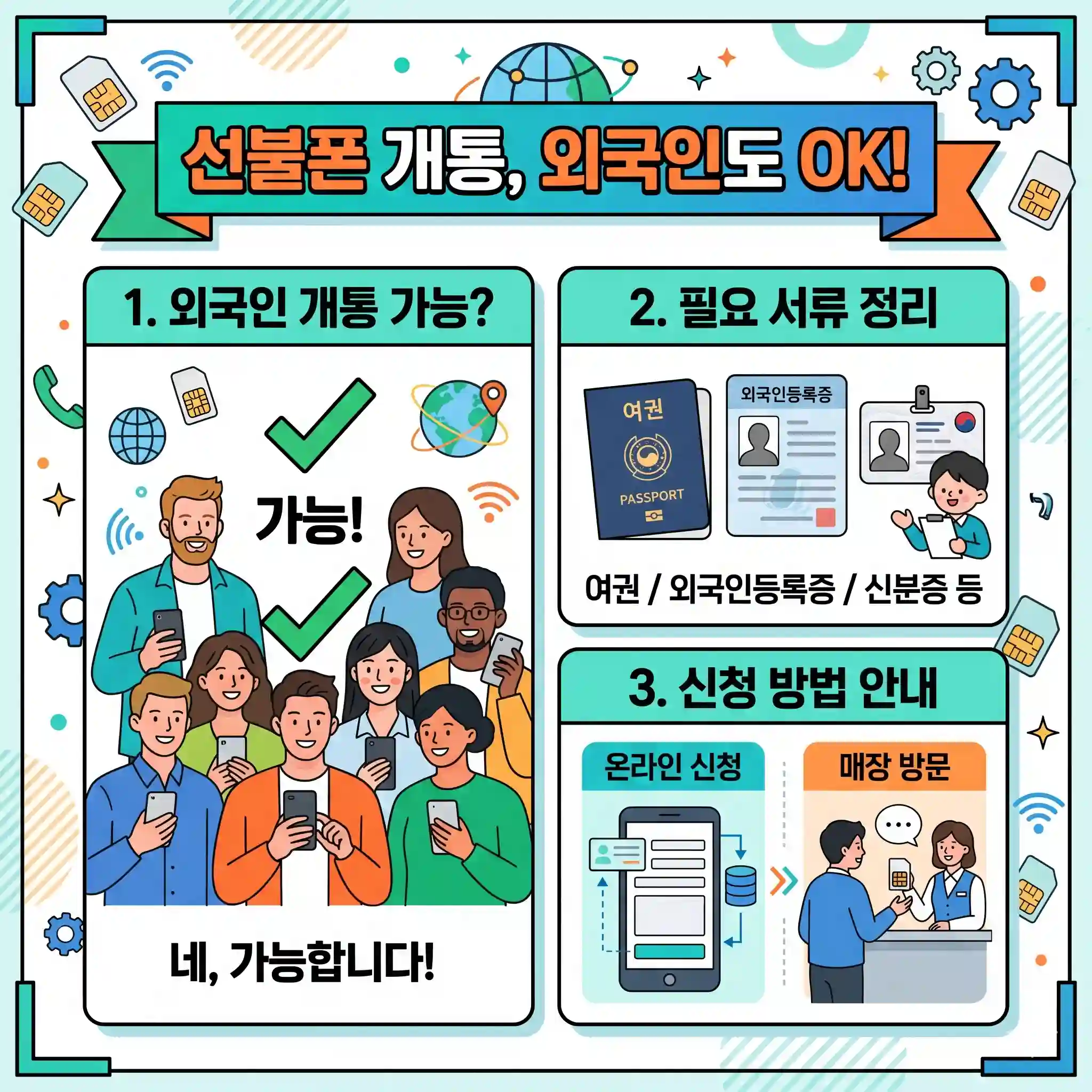 선불폰 개통 외국인도 가능한지, 필요 서류와 신청 방법 따로 정리