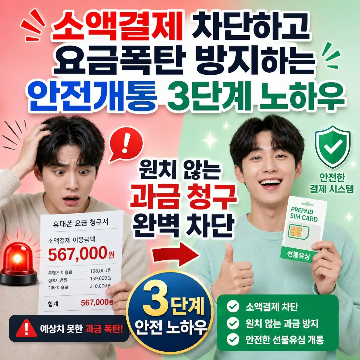 소액결제 차단하고 요금폭탄 방지하는 안전개통 3단계 노하우