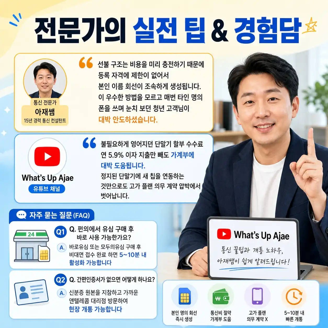편의점유심 구매 후 비대면으로 5분개통 끝내는 최신 가이드