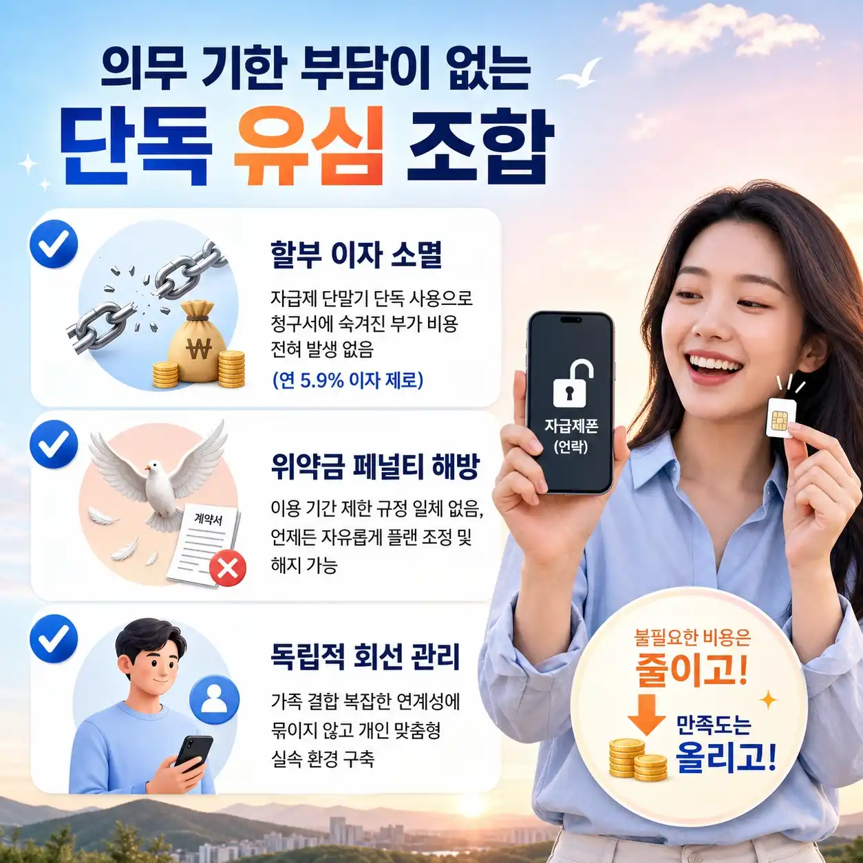 알뜰폰 자급제 결합으로 통신비 절약하는 3가지 방법
