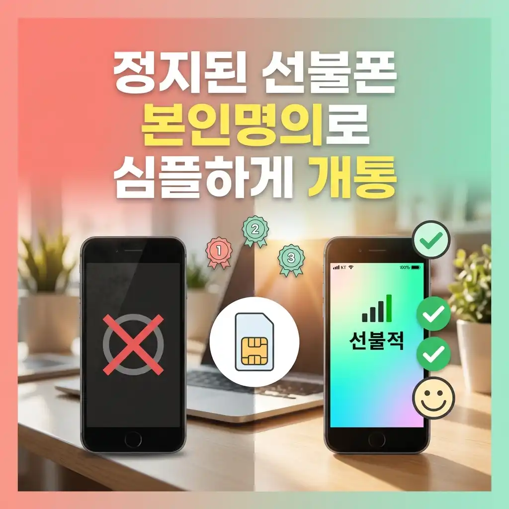 미납 정지폰 그대로 선불폰 개통, 새 단말기 안 사고 즉시 사용하는 방법