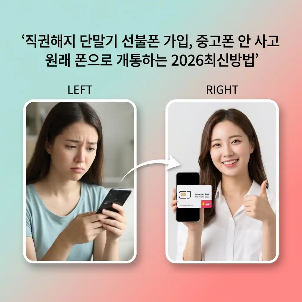 직권해지 단말기 선불폰 가입, 중고폰 안 사고 원래 폰으로 개통하는 2026최신방법