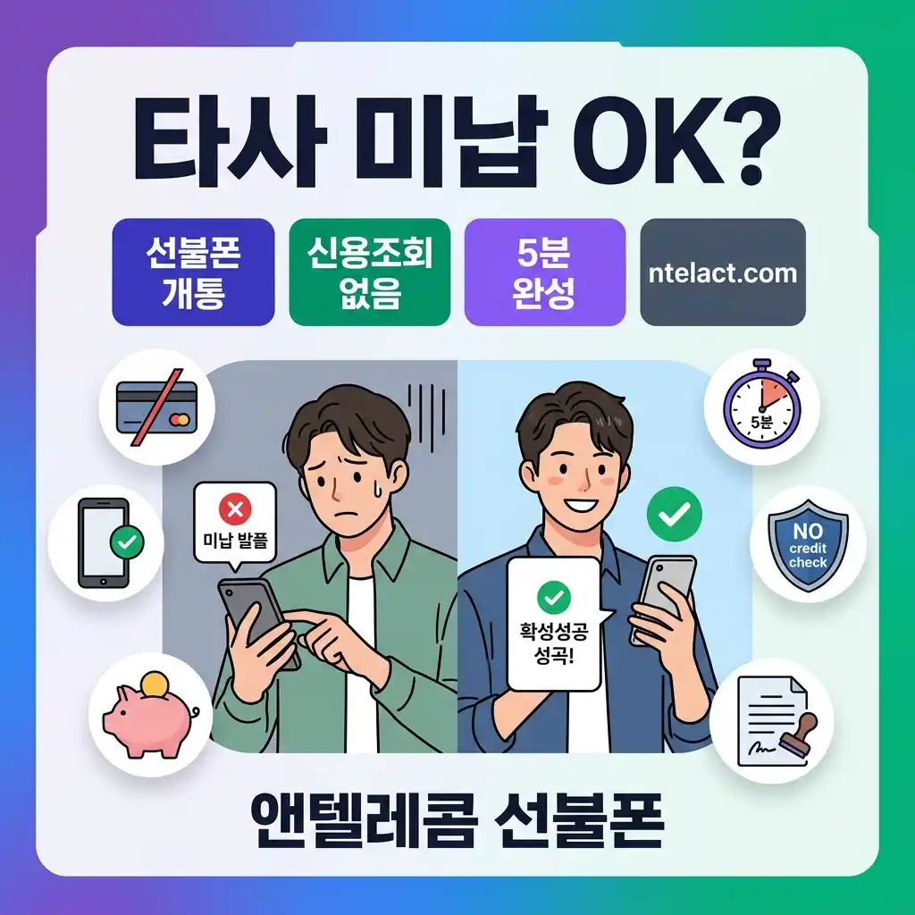 타사 미납 있어도 선불폰은 개통된다고 해서 직접 해봤습니다