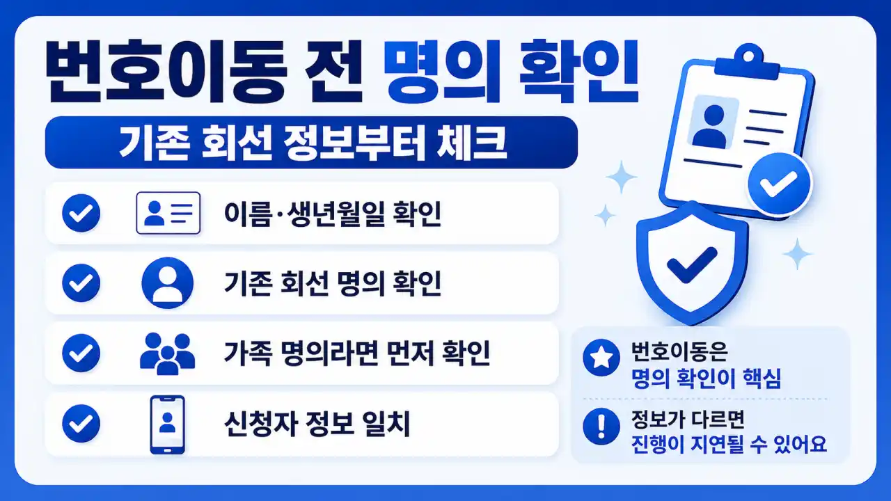 신규가입과 번호이동 차이, 셀프개통 전 꼭 확인할 기준