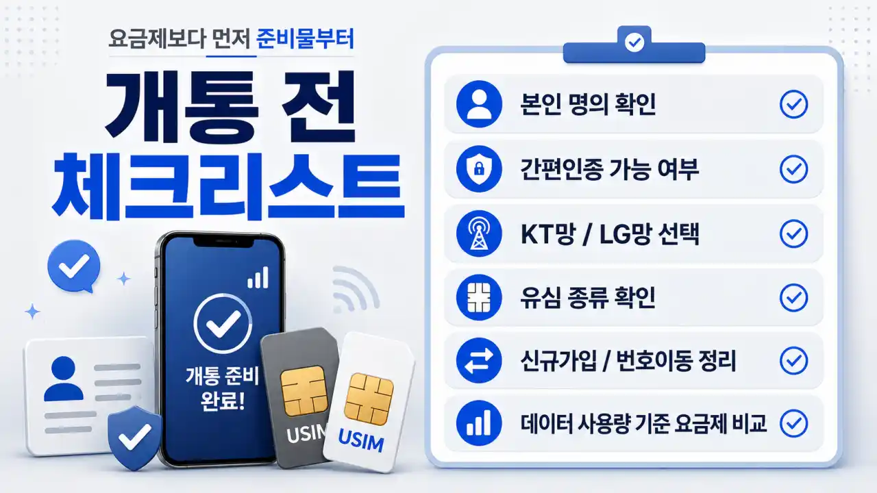 선불폰과 알뜰폰 차이, 개통 전 비교 기준 정리