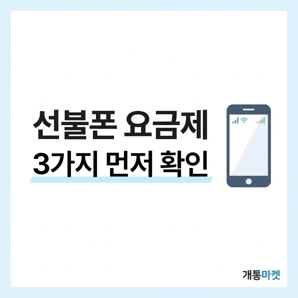 선불폰 요금제 선택할 때 데이터 용량보다 먼저 확인해야 하는 3가지