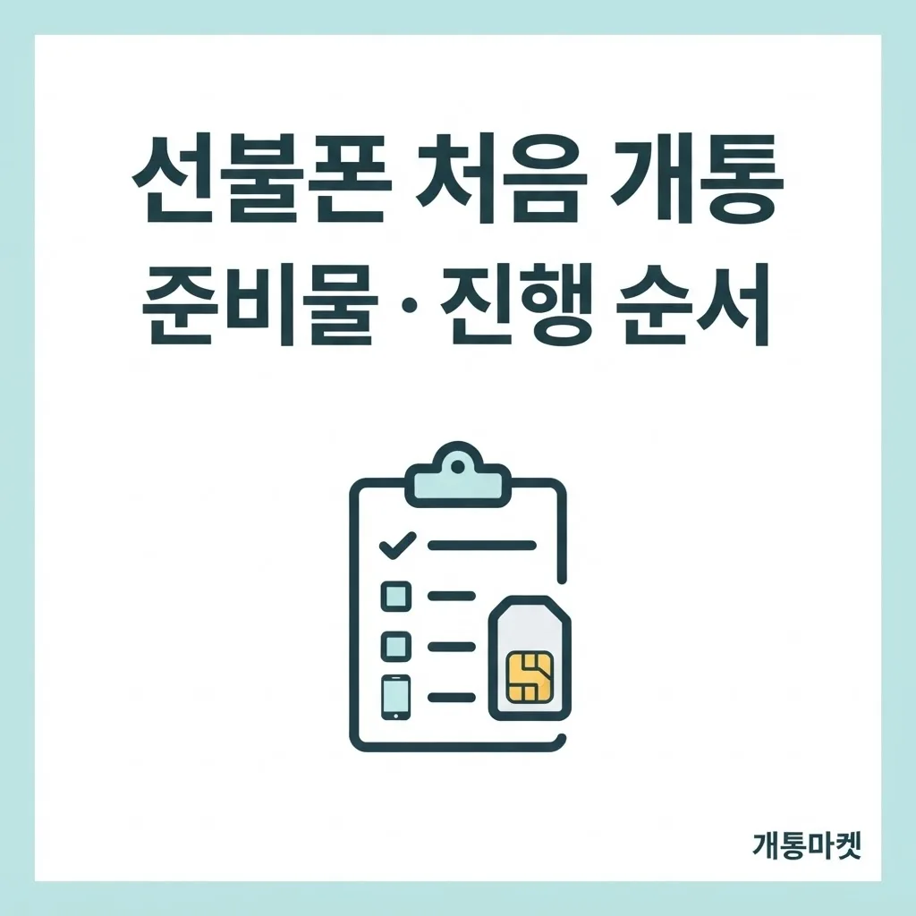 선불폰 개통이 처음이라면 꼭 확인해야 할 준비물과 진행 순서